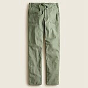 J Crew Petite tie-waist camp pant in Olive Green, size SP
